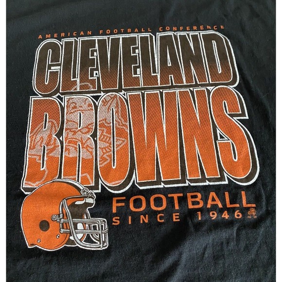 Cleveland Browns Tee Shirt Adult XXLarge Black American NFL‎ Football Conf Mens - Picture 2 of 8